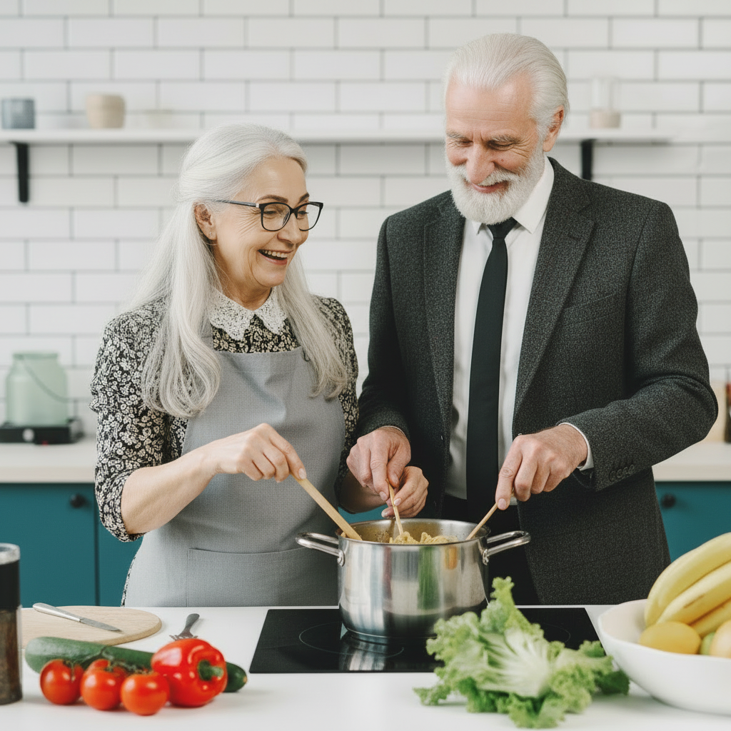 Gemeinsames Kochen in der WG